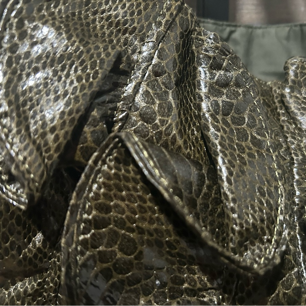 Sondra Roberts Metallic Olive Ruffled Shoulder Bag - Picture 2 of 6